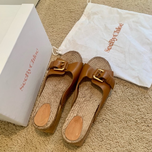 See by Chloe. Joline Buckle-Accented Leather Clogs (size 40) - Picture 10 of 13